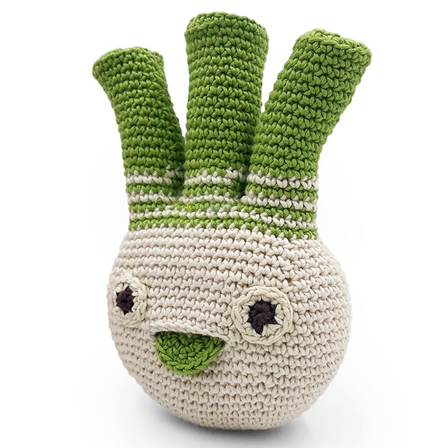 LUCAS LE FENOUIL - HOCHET POUR BÉBÉ EN COTON BIO 2