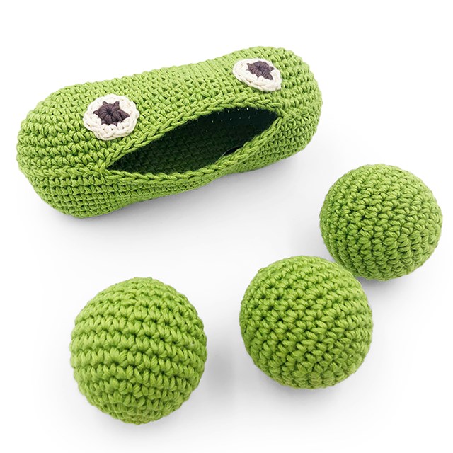 PIA MINI PETITS-POIS - HOCHET POUR BÉBÉ EN COTON BIO 2