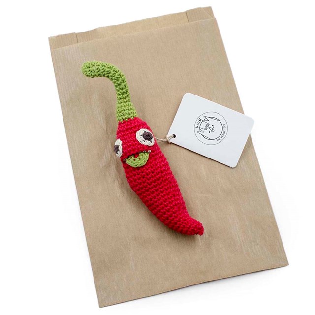 WILLY LE PIMENT - HOCHET POUR BÉBÉ EN COTON BIO 5