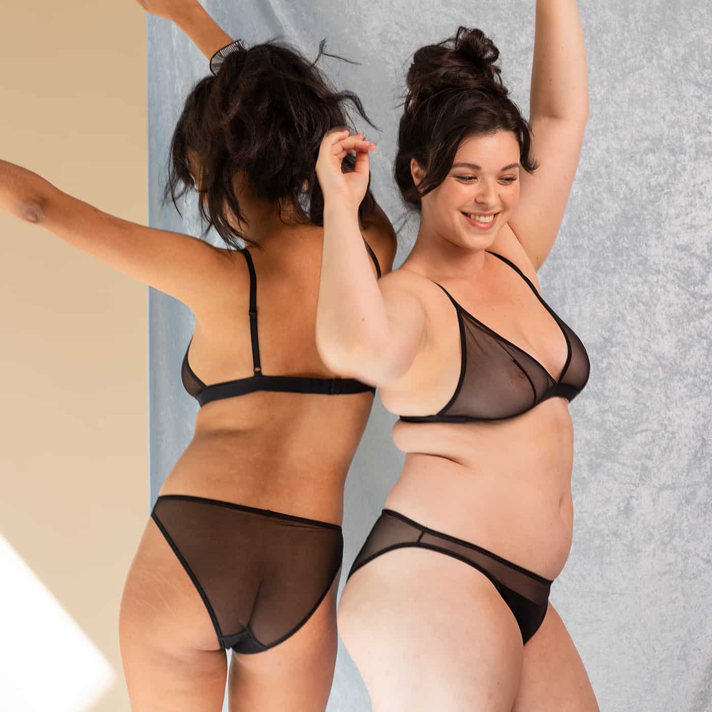 Culotte Sélune noire en coton biologique et tulle recyclé 4