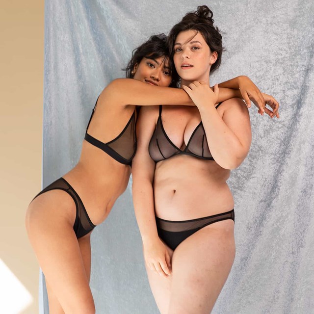 Culotte Sélune noire en coton biologique et tulle recyclé 5