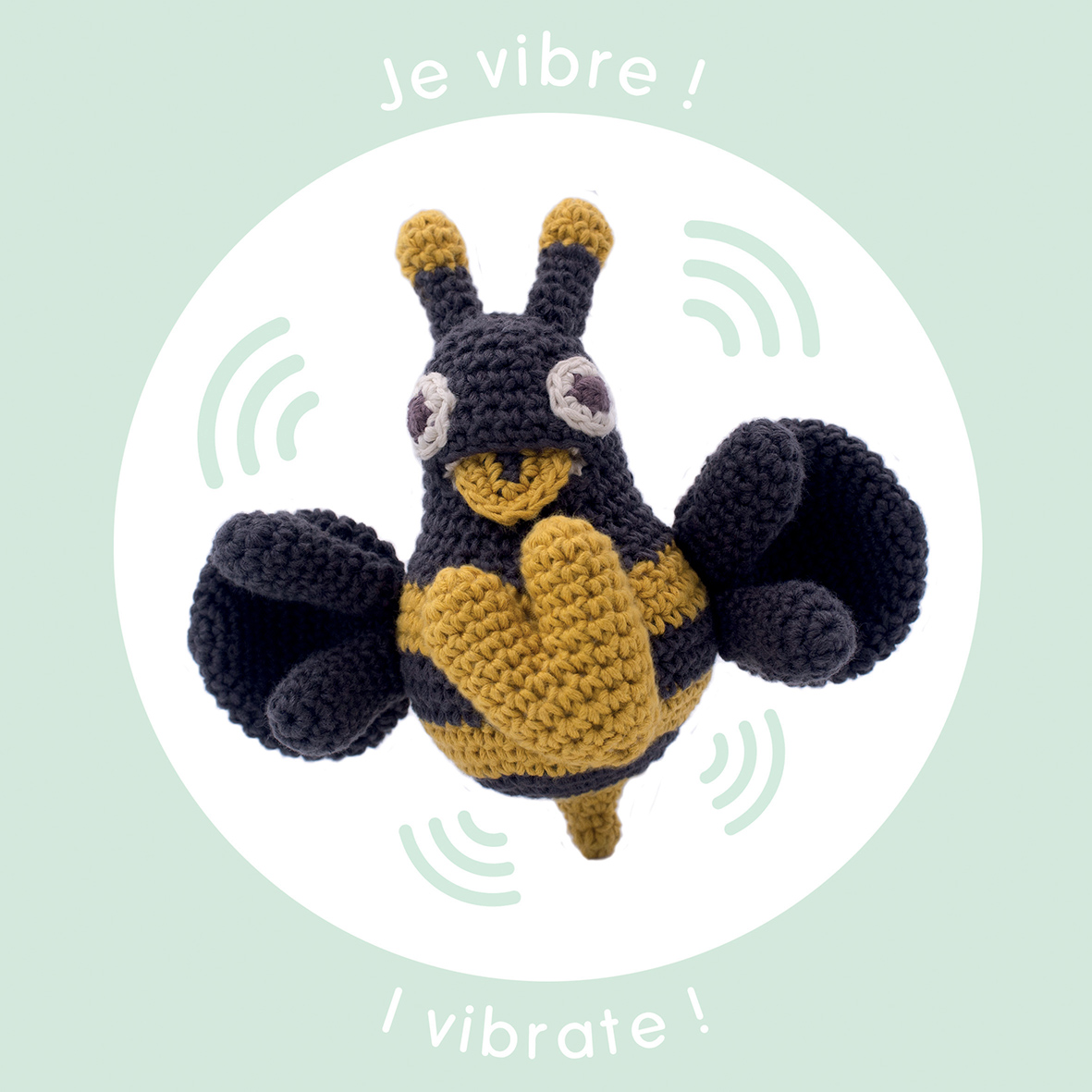 ALBY L'ABEILLE - JOUET VIBRANT EN COTON BIO 2
