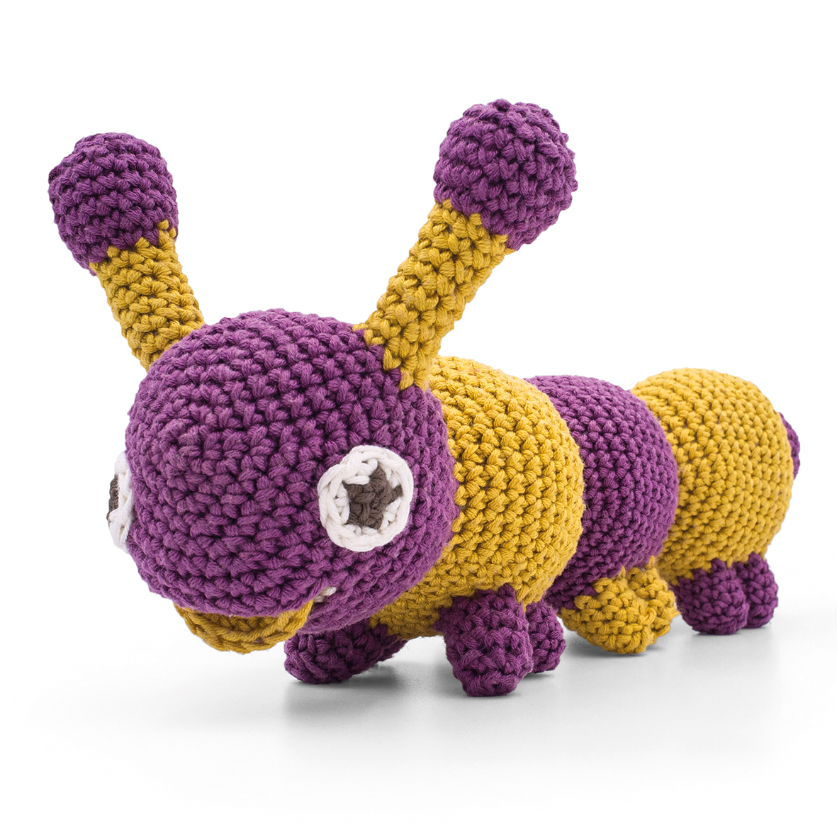 CHESTER LA CHENILLE VIOLETTE - JOUET VIBRANT EN COTON BIO 4