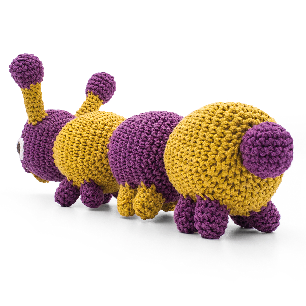 CHESTER LA CHENILLE VIOLETTE - JOUET VIBRANT EN COTON BIO 5