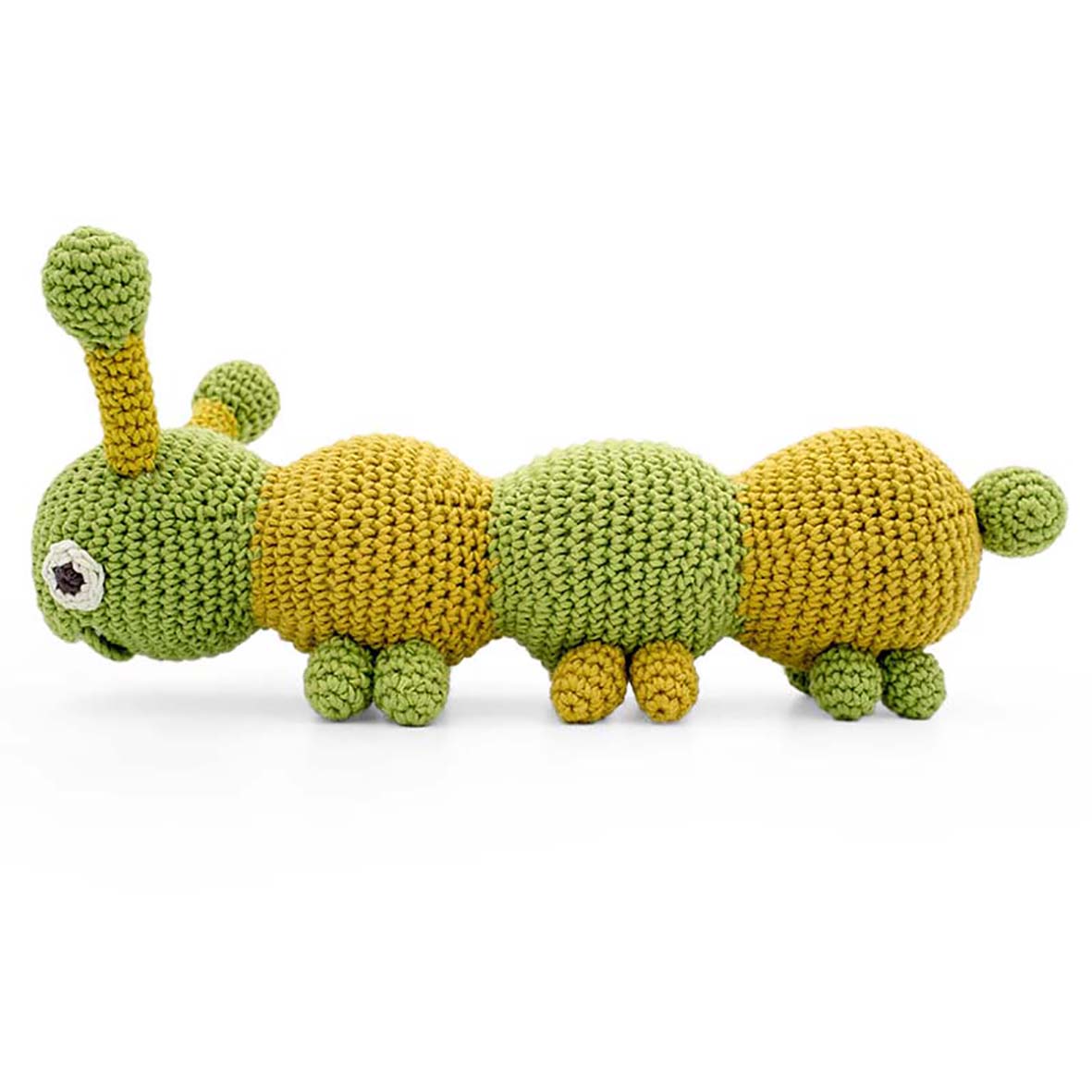 CHIARA LA CHENILLE VERTE - JOUET VIBRANT EN COTON BIO 2