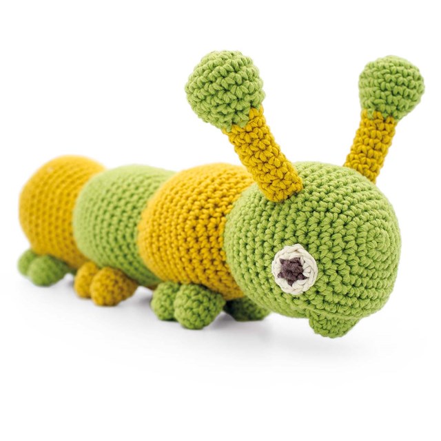 CHIARA LA CHENILLE VERTE - JOUET VIBRANT EN COTON BIO 3