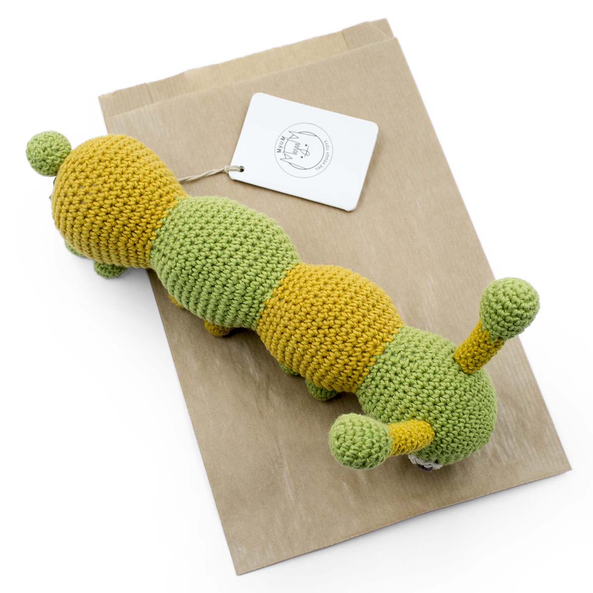 CHIARA LA CHENILLE VERTE - JOUET VIBRANT EN COTON BIO 6