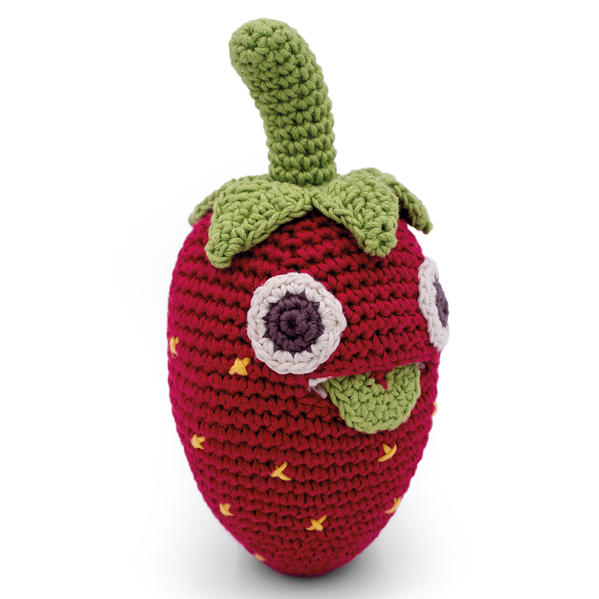 BILLY LA FRAISE - HOCHET POUR BÉBÉ EN COTON BIO 2