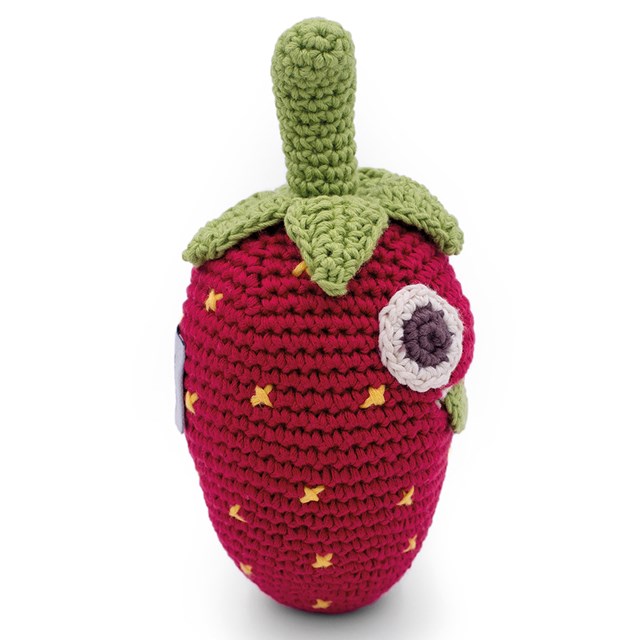 BILLY LA FRAISE - HOCHET POUR BÉBÉ EN COTON BIO 4