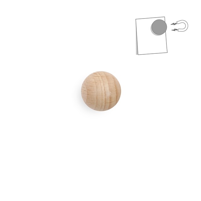 Boule magnétique en bois : naturelle 4