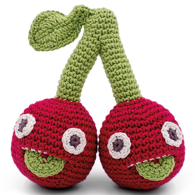 LES SOEURS CERISE - HOCHET POUR BÉBÉ EN COTON BIO 2