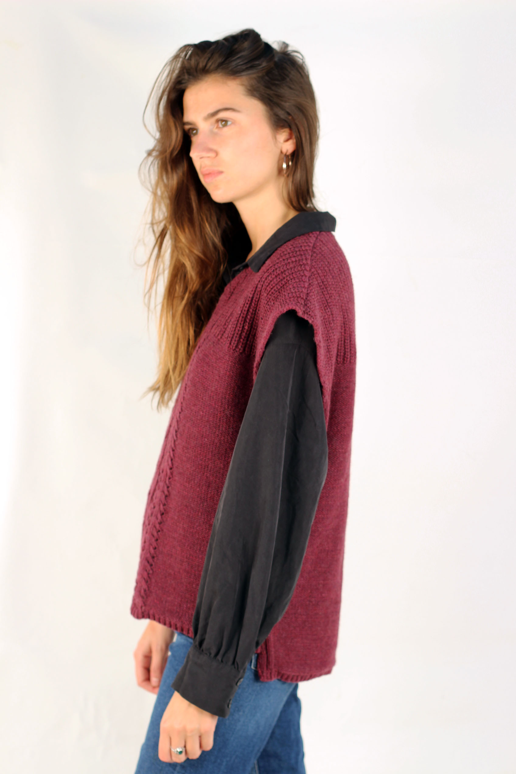 Pull sans manche Lotus vert sapin 3