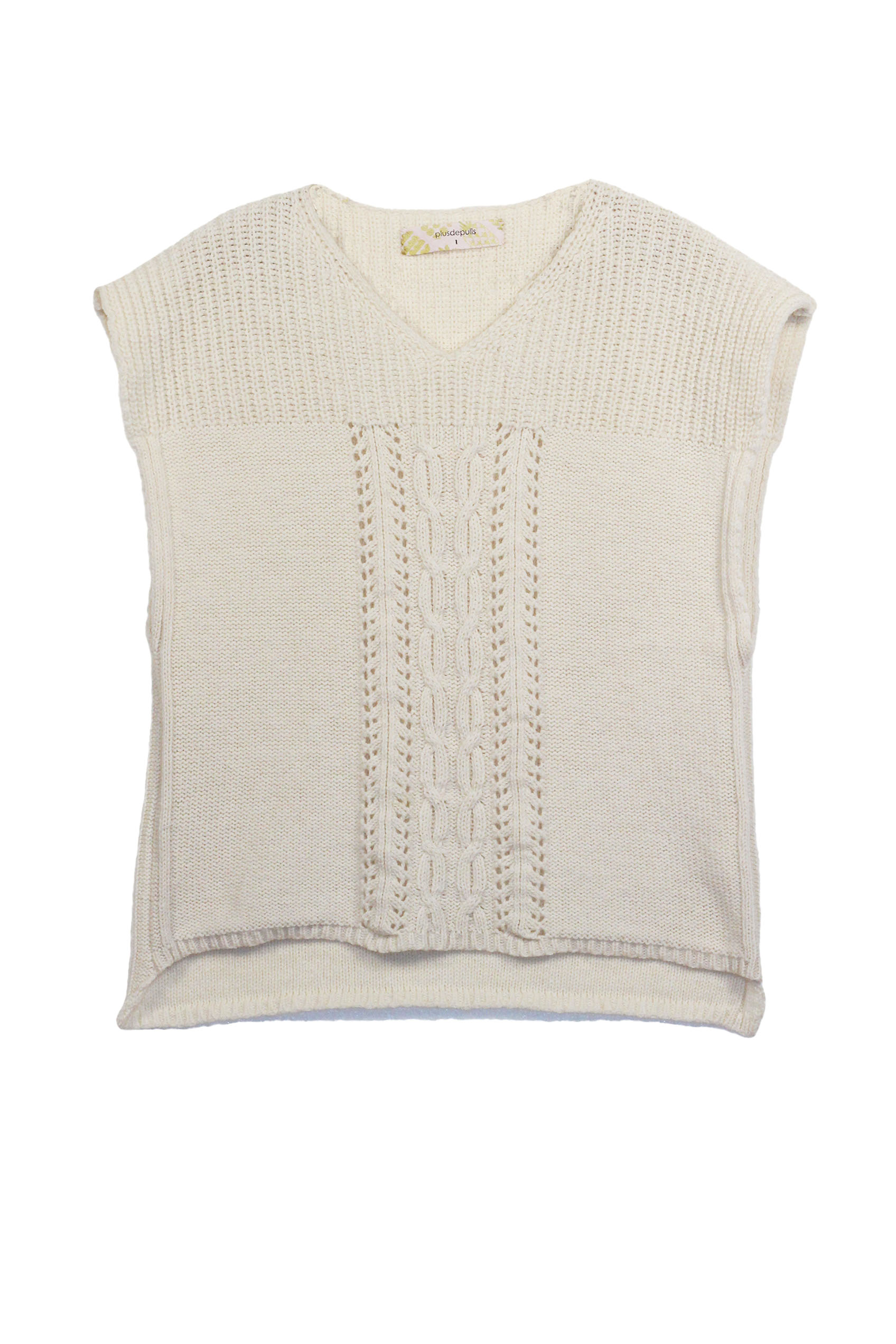 Pull sans manche Lotus vert sapin 12