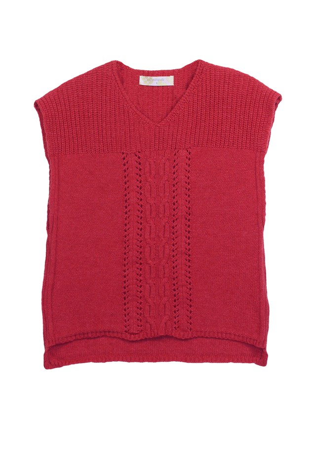 Pull sans manche Lotus vert sapin 10