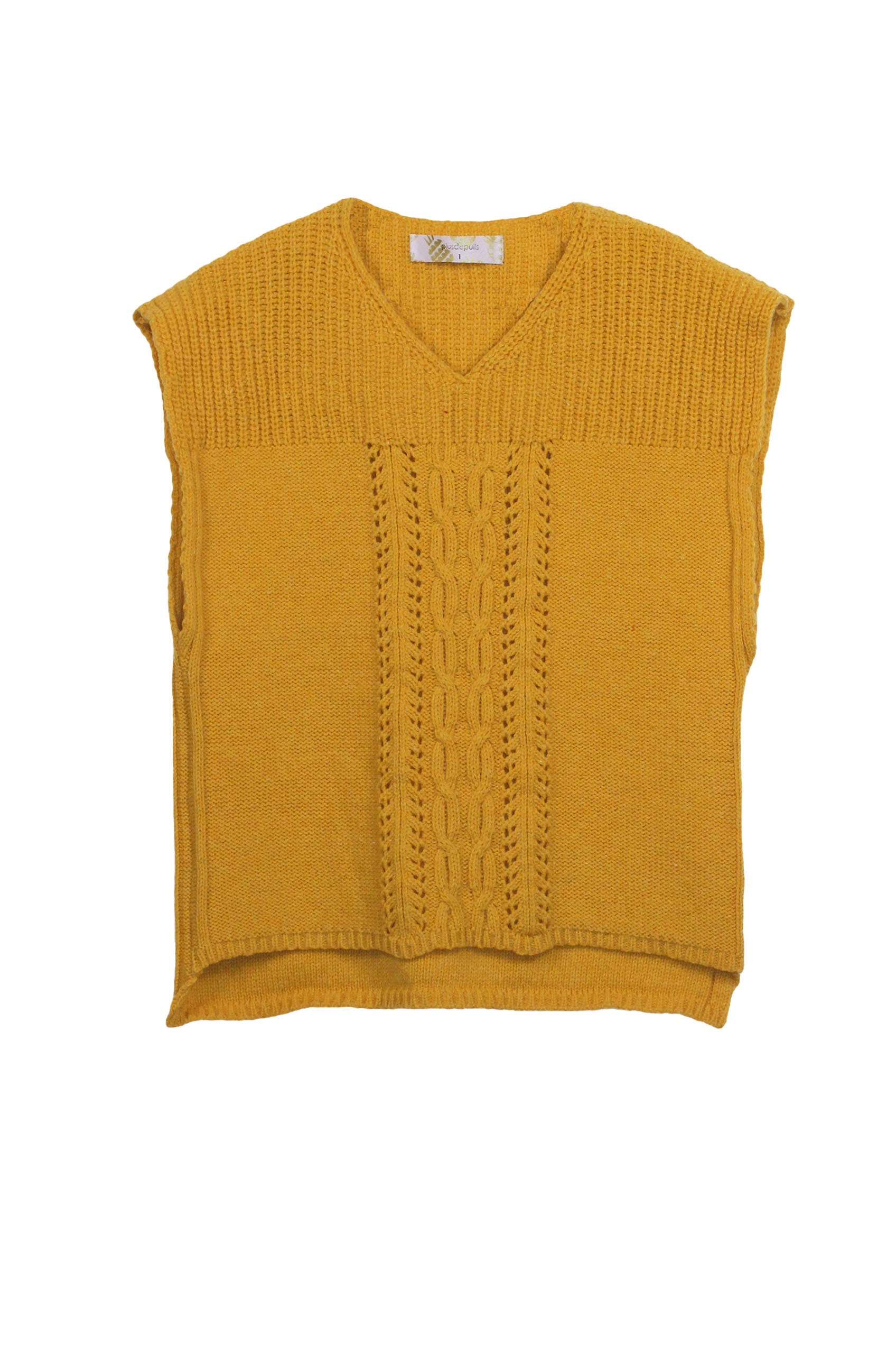 Pull sans manche Lotus vert sapin 8