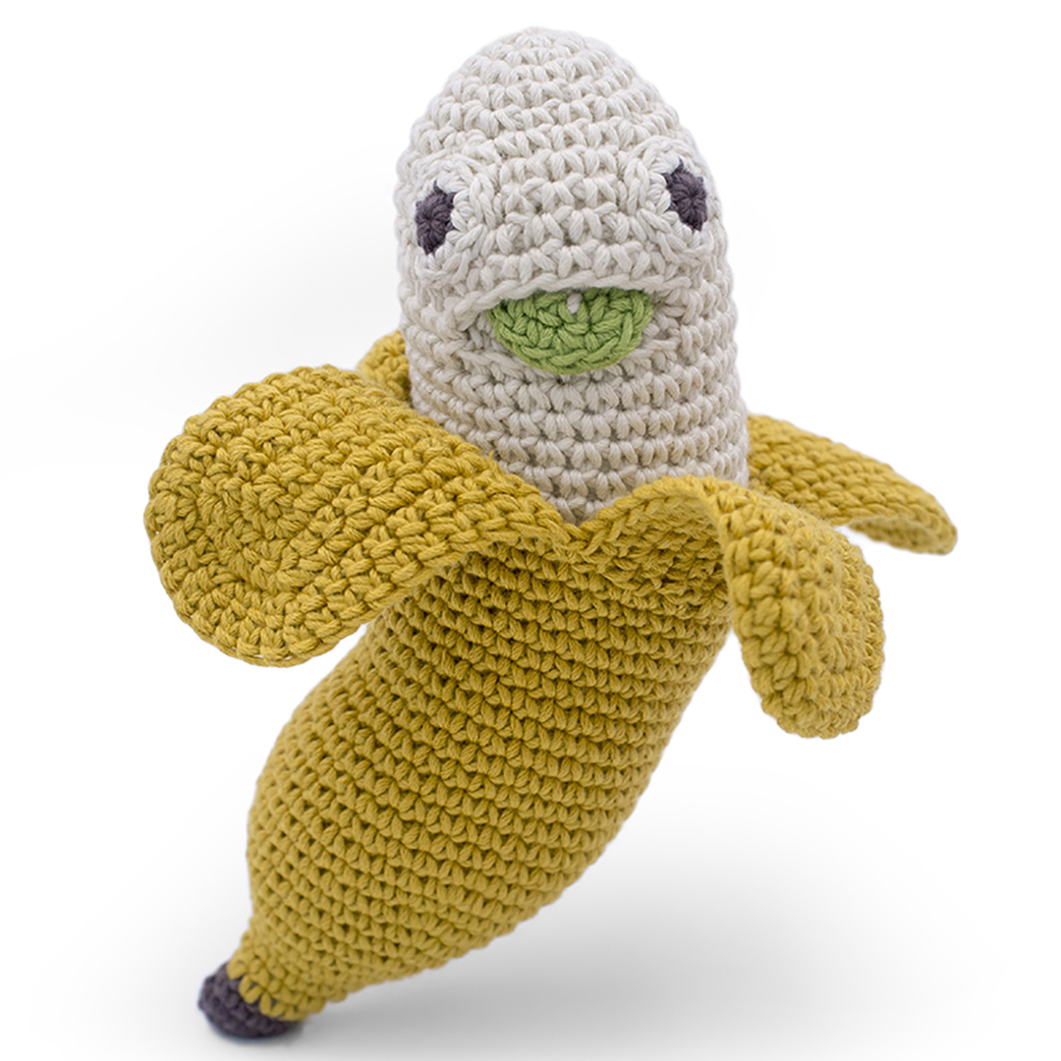 BARBARA LA BANANE - HOCHET POUR BÉBÉ EN COTON BIO 2