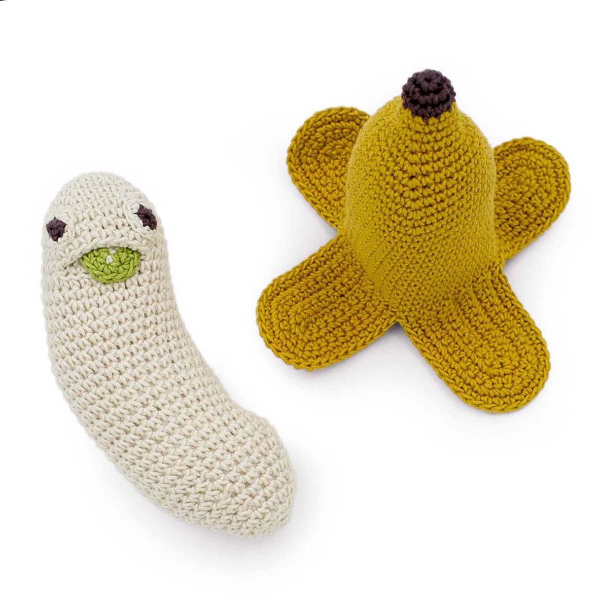BARBARA LA BANANE - HOCHET POUR BÉBÉ EN COTON BIO 4