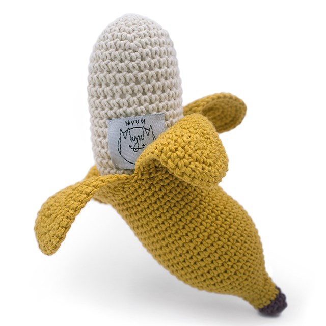 BARBARA LA BANANE - HOCHET POUR BÉBÉ EN COTON BIO 3