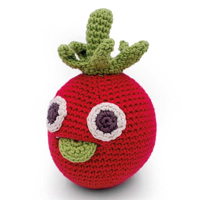 THOMAS LA TOMATE - HOCHET POUR BÉBÉ EN COTON BIO 3