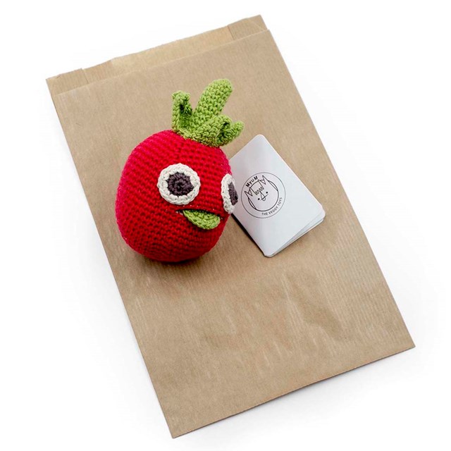 THOMAS LA TOMATE - HOCHET POUR BÉBÉ EN COTON BIO 6