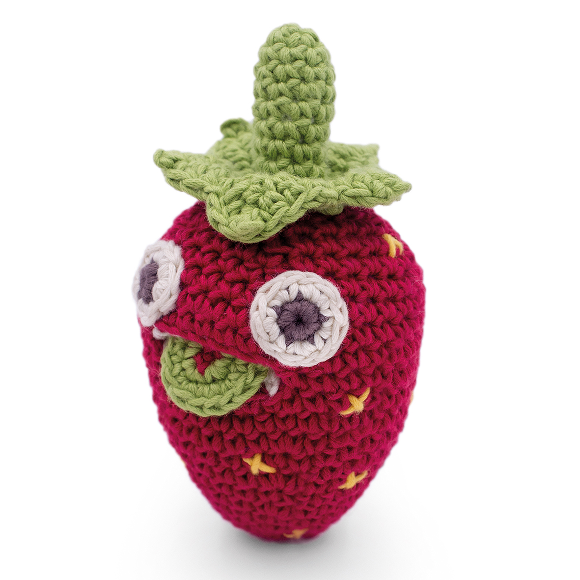 BILLY LA MINI FRAISE - HOCHET POUR BÉBÉ EN COTON BIO 2