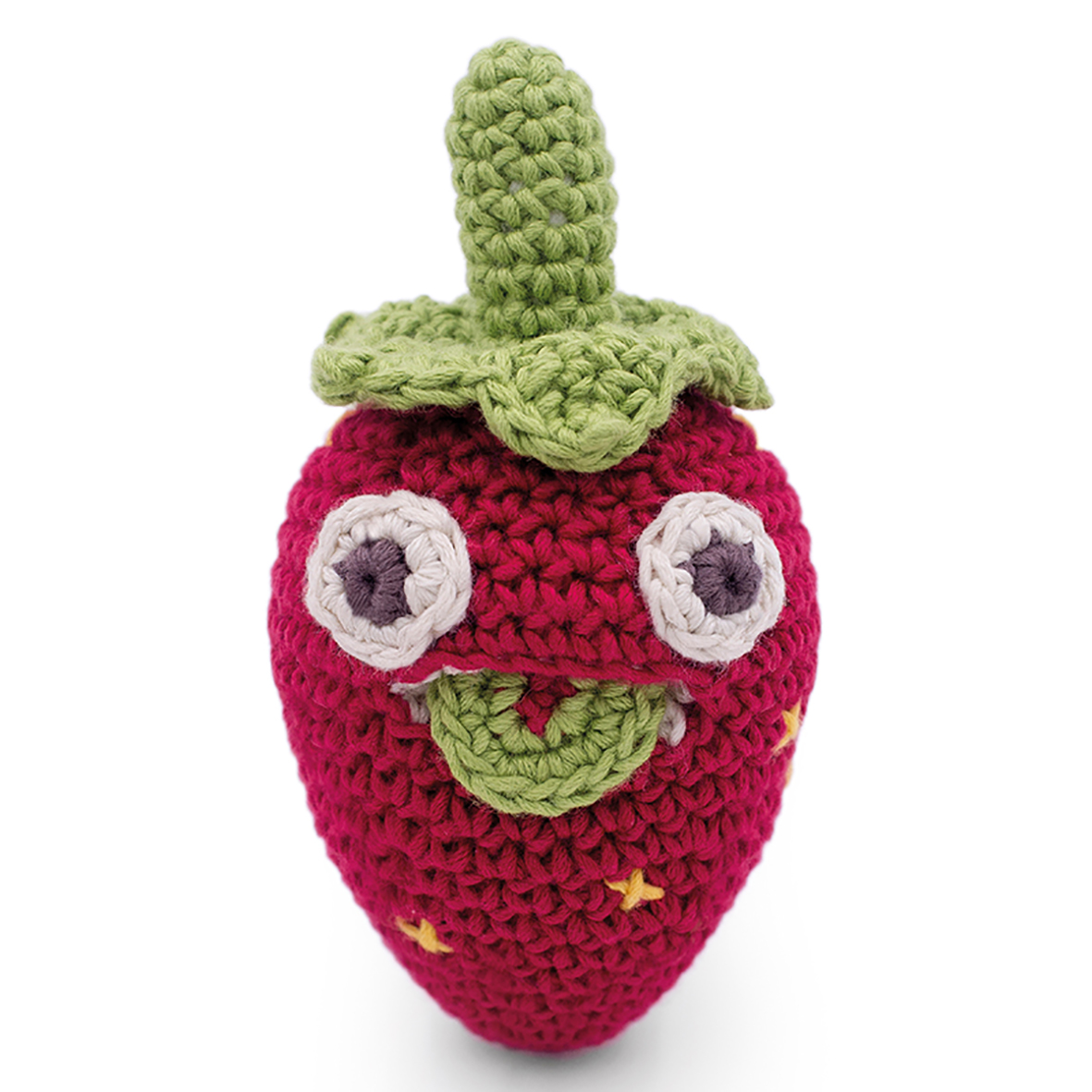 BILLY LA MINI FRAISE - HOCHET POUR BÉBÉ EN COTON BIO 3