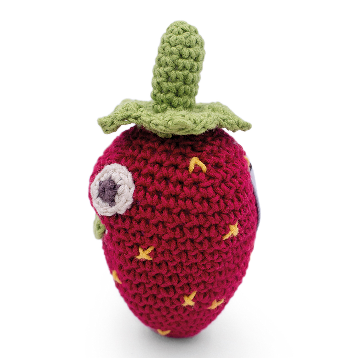 BILLY LA MINI FRAISE - HOCHET POUR BÉBÉ EN COTON BIO 4
