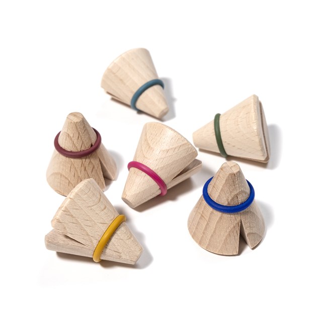 Pince photo & mémo en bois "i-cone" : couleurs 4