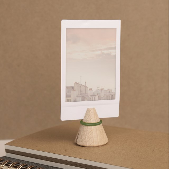 Pince photo & mémo en bois "i-cone" : couleurs 10
