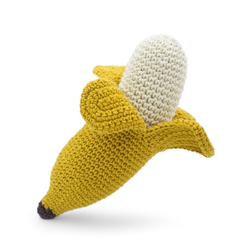 LA BANANE - HOCHET POUR BÉBÉ EN COTON BIO