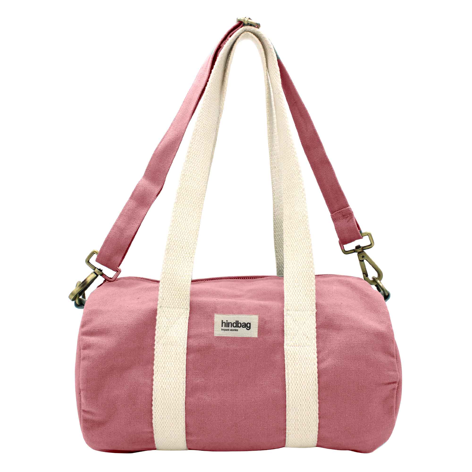Mini sac polochon MINI SIMON, avec bandoulière, rose blush, coton bio 2