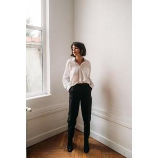 Pantalon noir - Coton upcyclé - PAOLO