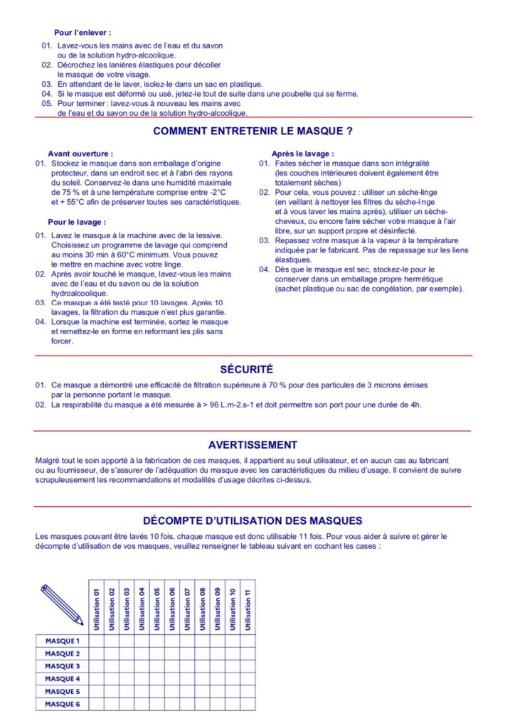 Lot de 8 masques enfant - Attestation cat. 2 DGA // 20 lavages  5