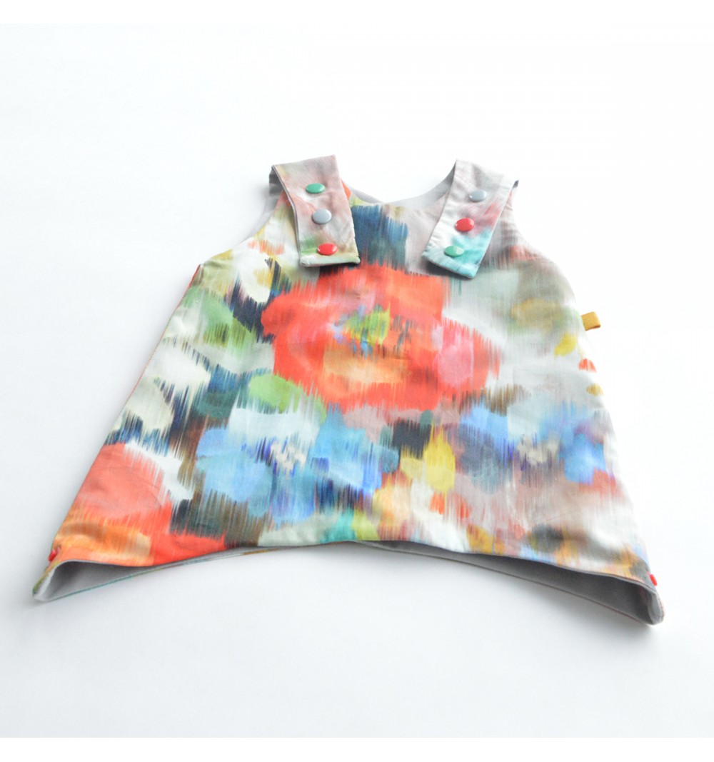 Robe évasée réversible en coton bio - Luberon 5