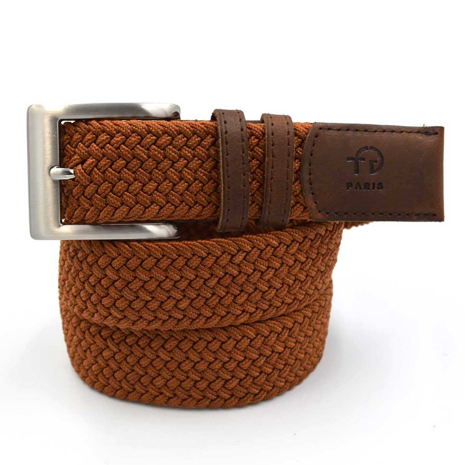 Ceinture tressée marron femme hotsell