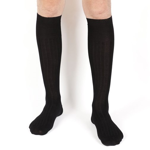 Chaussettes mi-bas fil d'Ecosse noir