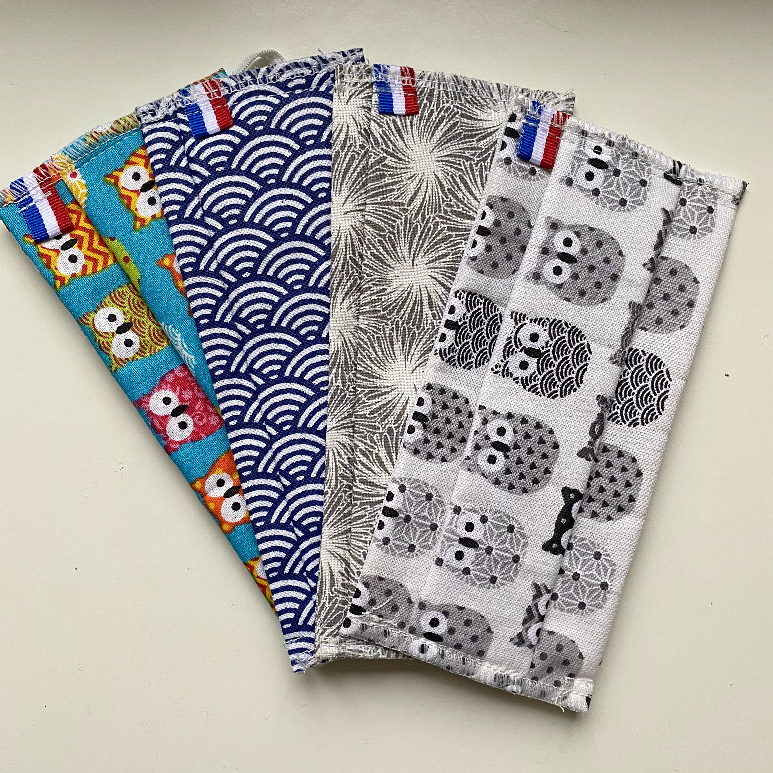 Lot de 4 masques enfant, 100% coton fabrication française- Attestés cat.2 DGA // 20 lavages  2