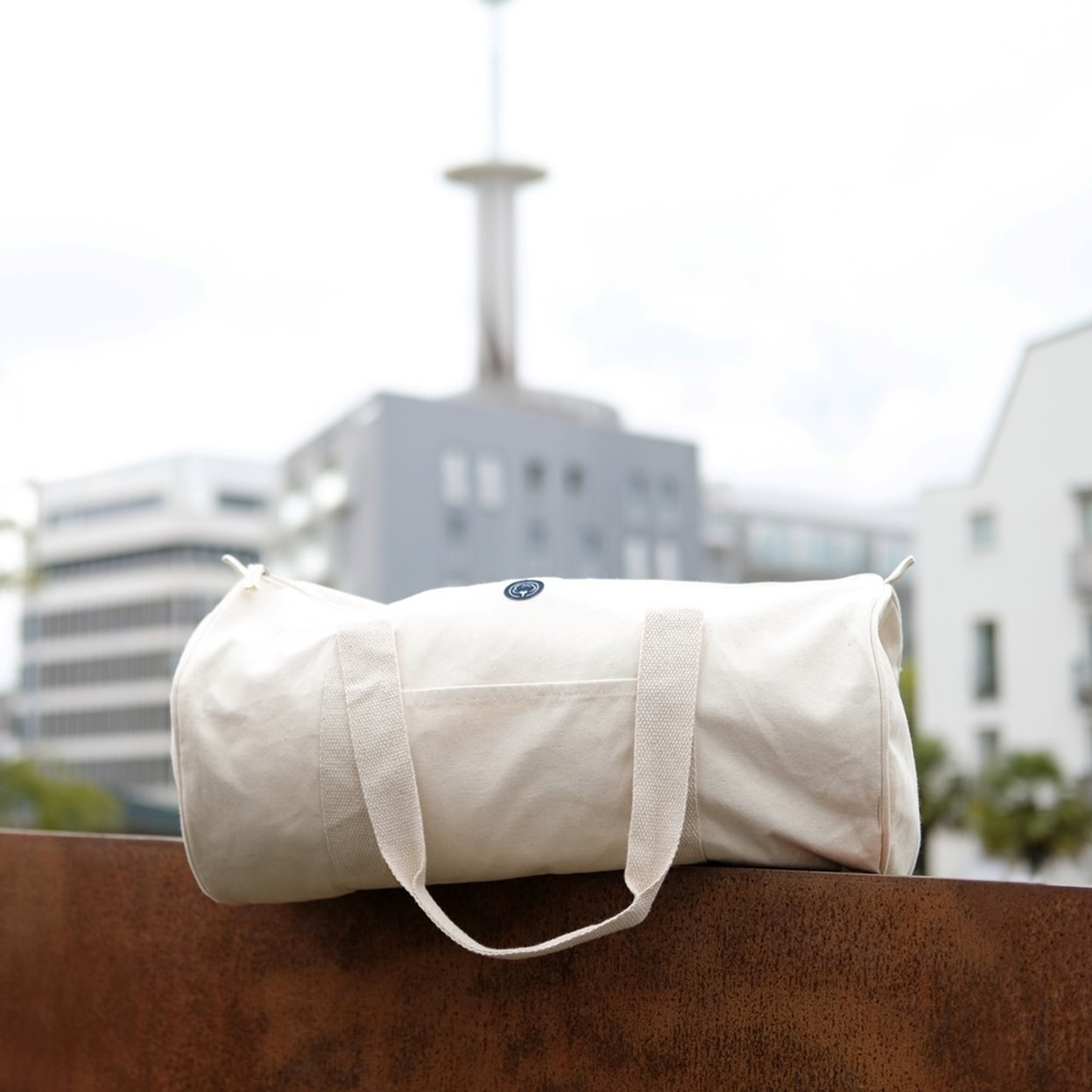 Sac polochon beige en coton BIO 3