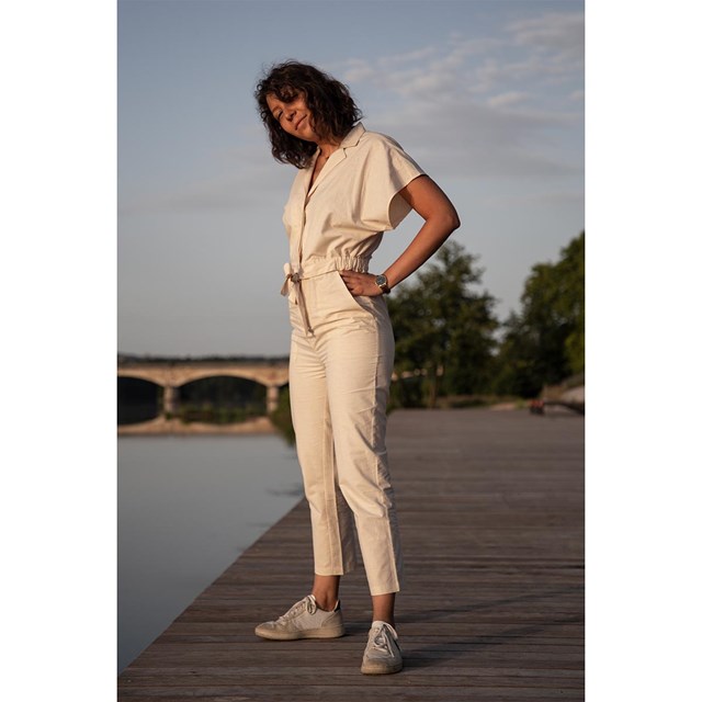 Combinaison pantalon femme en coton bio non teint d'origine Pérou