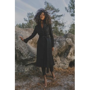 Manteau Noir en Laine et Cachemire - Emma