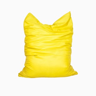 Pouf en toile de montgolfière upcyclée - CUMULUS Jaune
