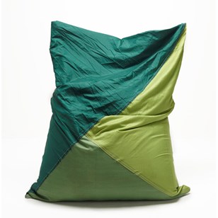 Pouf en toile de montgolfière upcyclée - STRATOCUMULUS Verdi