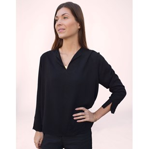 Blouse manches longues noire - 100% Ecovero - Zou
