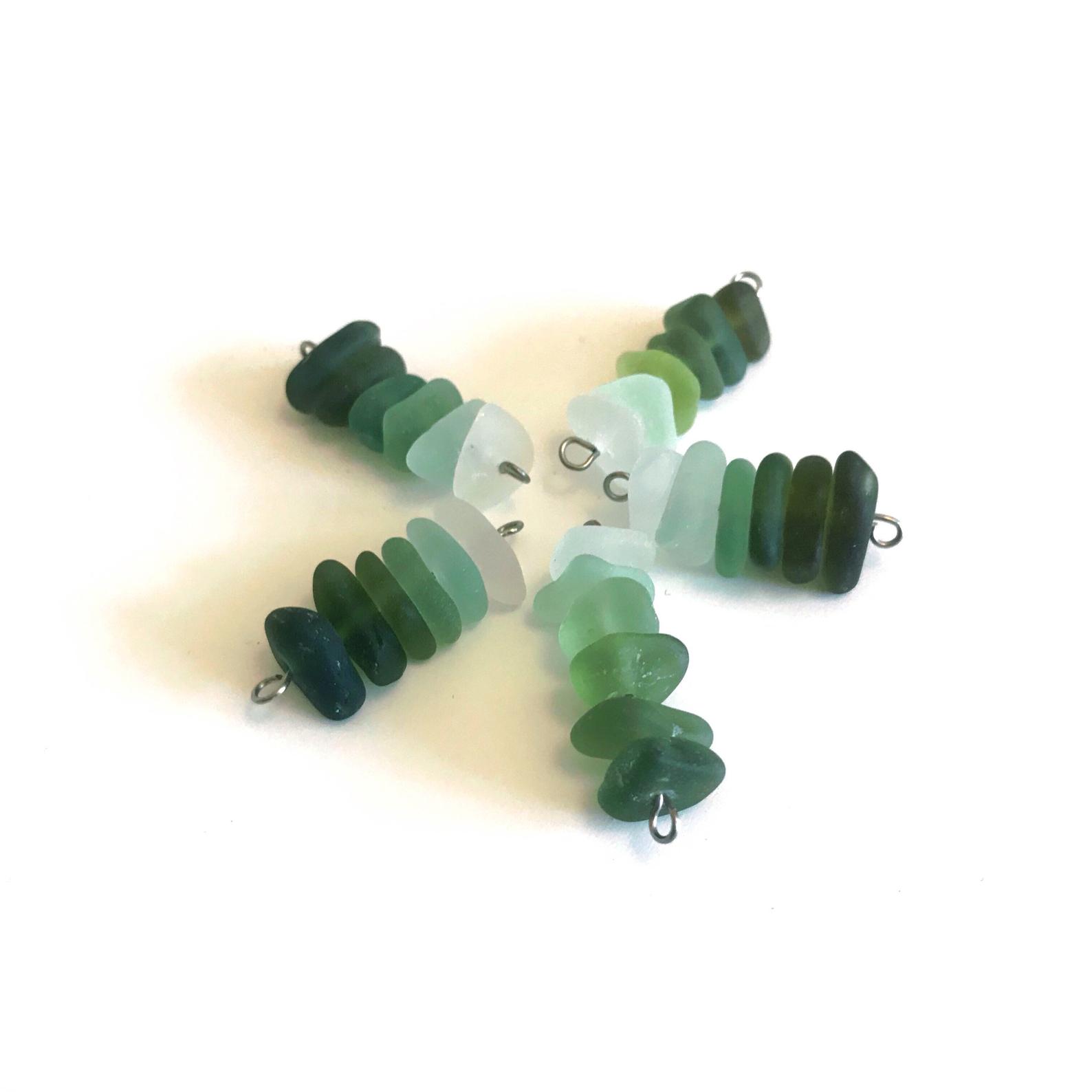 Collier RIVAGE Vert en verre de mer recyclé 5