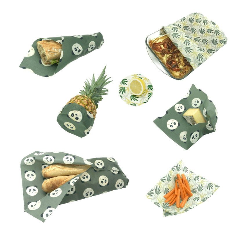 Kit Maxi/ Mandalas - 8 bee wraps réutilisables en cire d'abeille, 100% MADE IN FRANCE  5