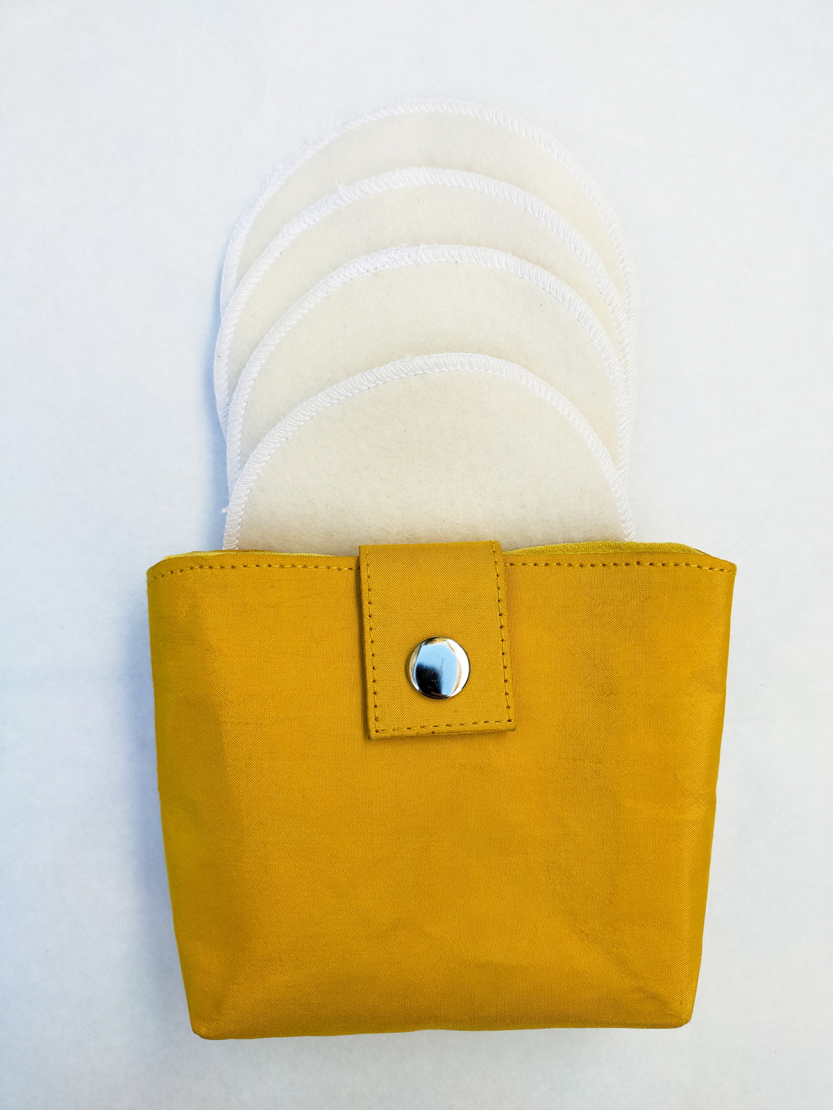 Kit nomade de cotons lavables - Soie Jaune 3