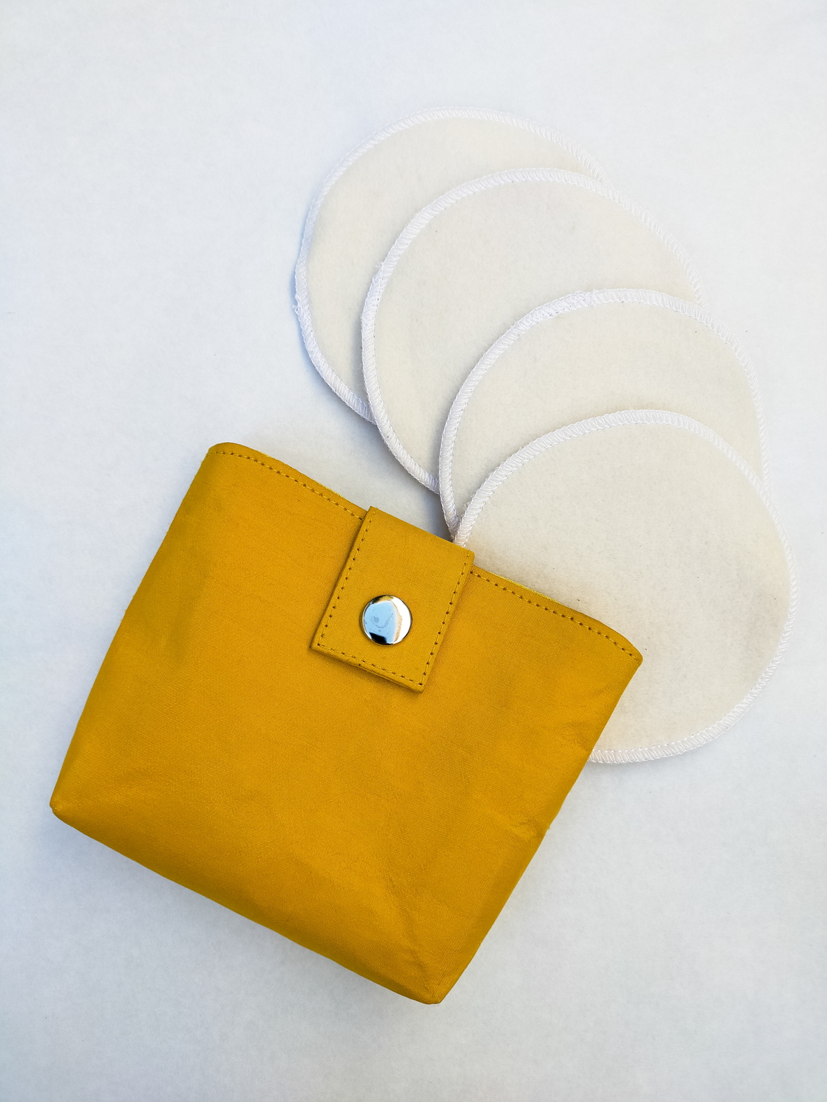 Kit nomade de cotons lavables - Soie Jaune 2