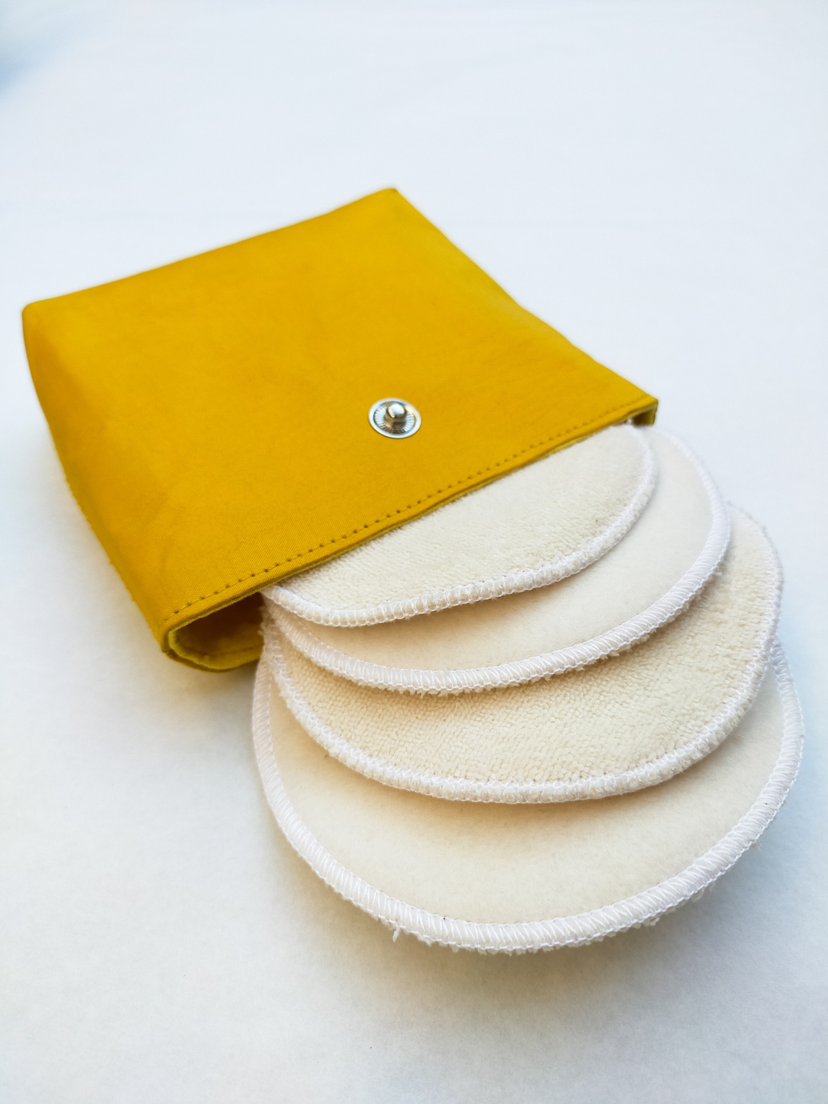 Kit nomade de cotons lavables - Soie Jaune 4