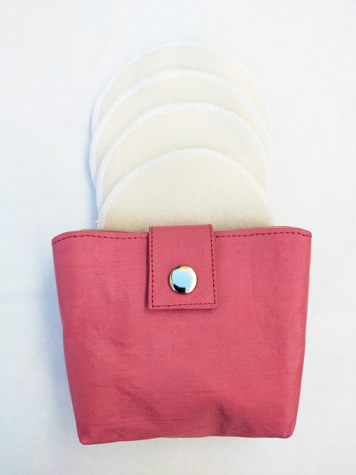 Kit nomade de cotons lavables - Soie Rose 3