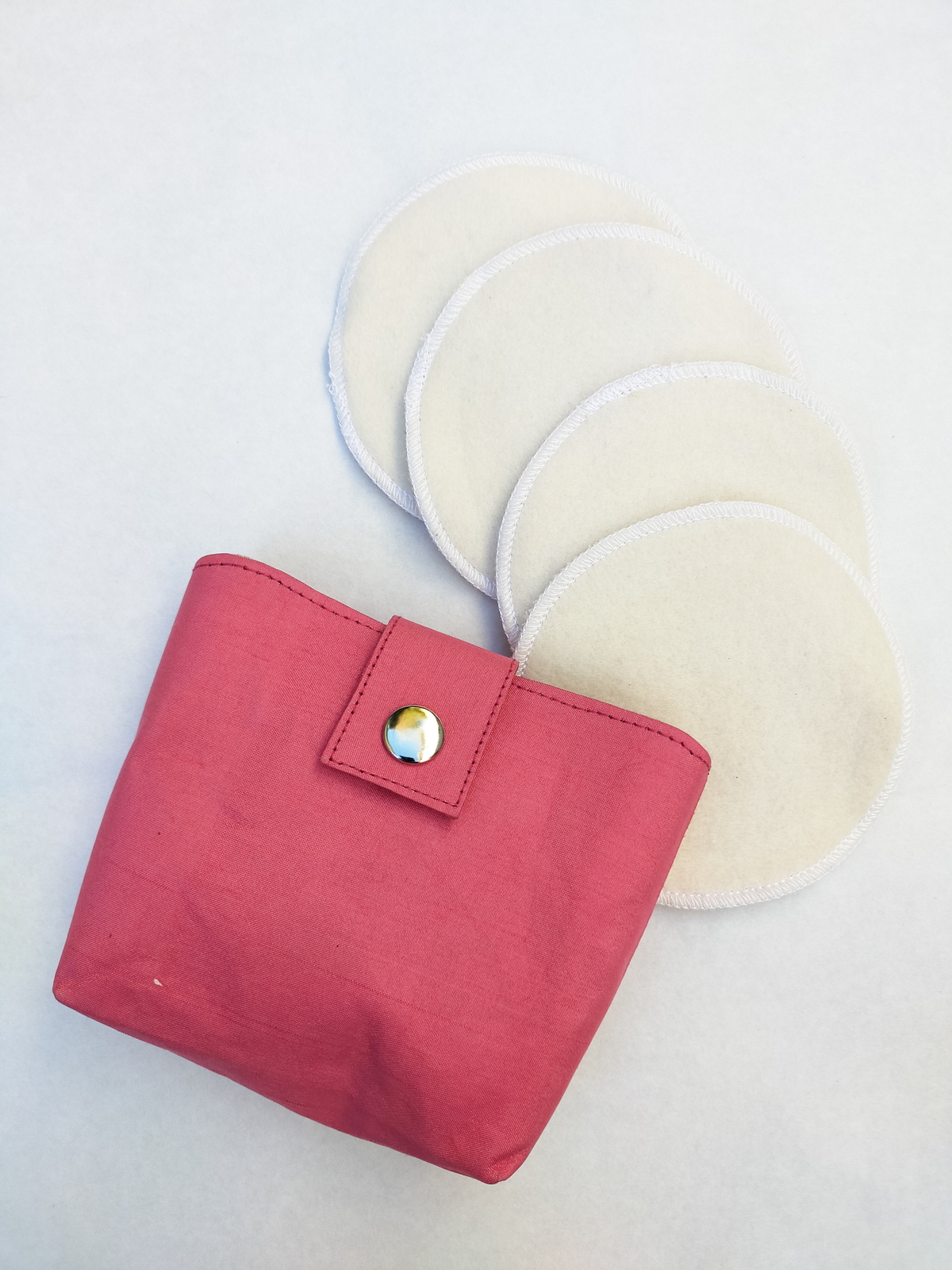 Kit nomade de cotons lavables - Soie Rose 2